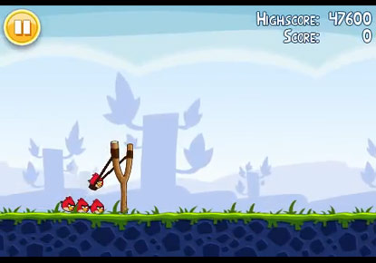 iPhone版Angry Birds（アングリーバード）ゲーム画面1