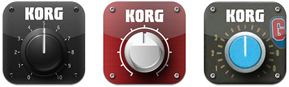 KORG iPadアプリアイコン三種