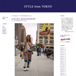 STYLE from TOKYOサイト2011年9月27日トップスクリーンショット